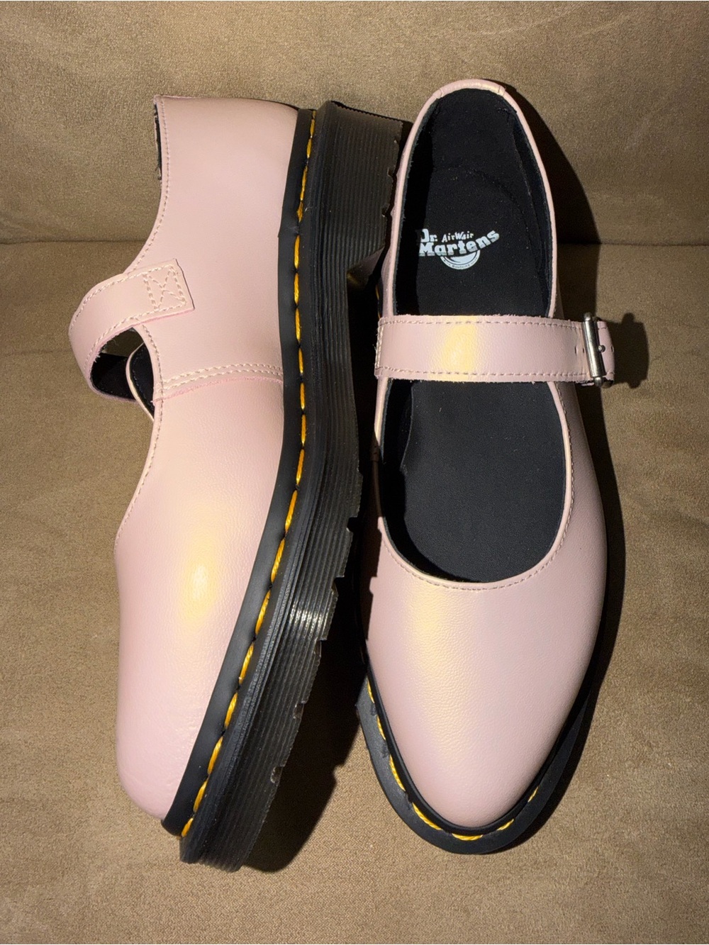 Dr. Martens Pastel Pink Mary Jane Platform Shoes